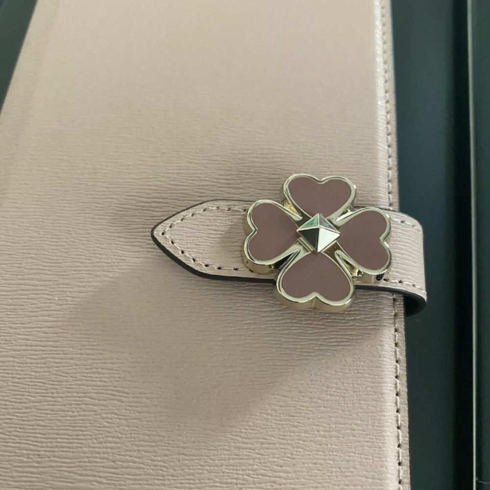 Kate Spade NY Flower Hardware Wrap Folio Case iPhone X, XS - Pink/Black